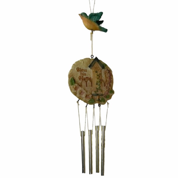 Wind Chimes Bless This Home Bird House Wind Chime - Picture 8 of 9
